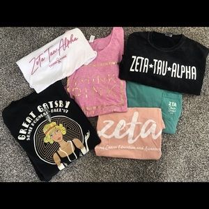 Zeta Tau Alpha 6 shirt bundle